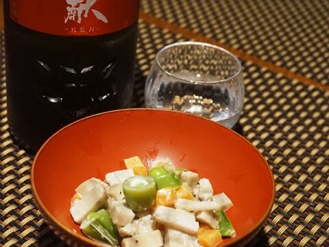 【宮城食材】スナップエンドウと根菜のキューブサラダ